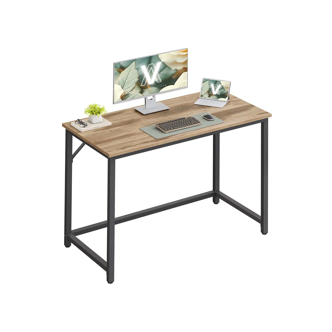 schmaler Bürotisch mit Metallgestell - Image 6