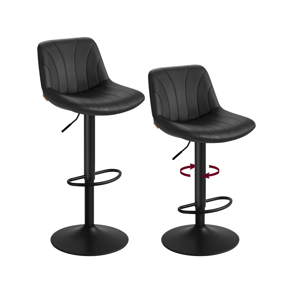 Barhocker, Barstuhl mit Rückenlehne und drehbarer Sitzfläche - Image 4