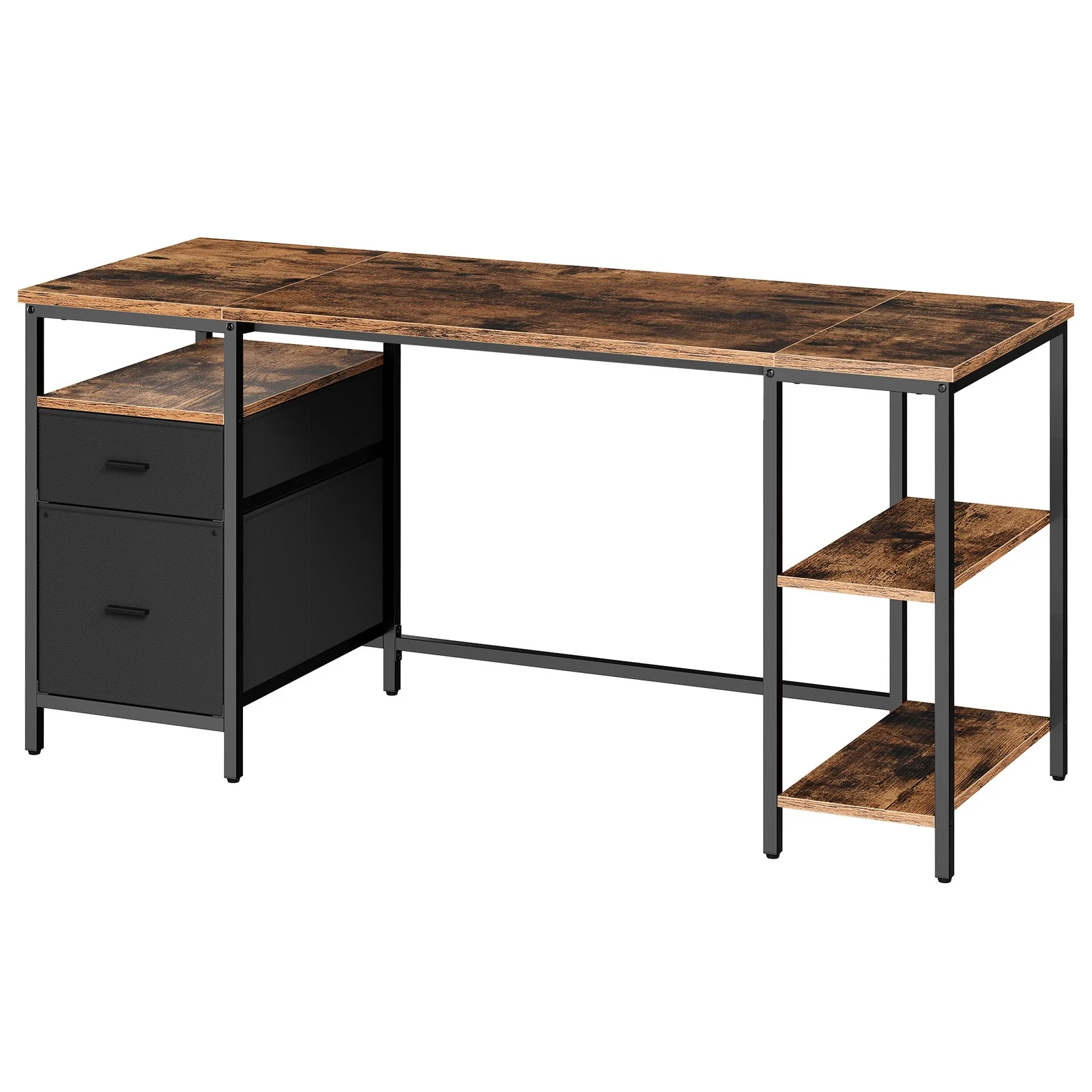 Schreibtisch mit 2 Ablagen Industrie-Design - Image 3