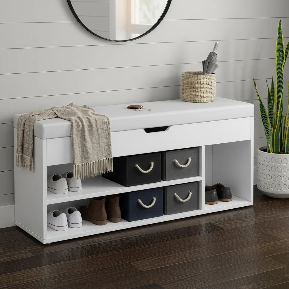 Schuhbank mit Sitzfläche gepolstert - Image 3