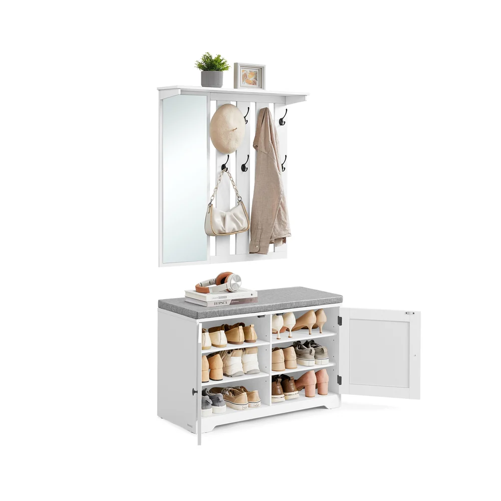 Schuhbank Wandgarderobe Set