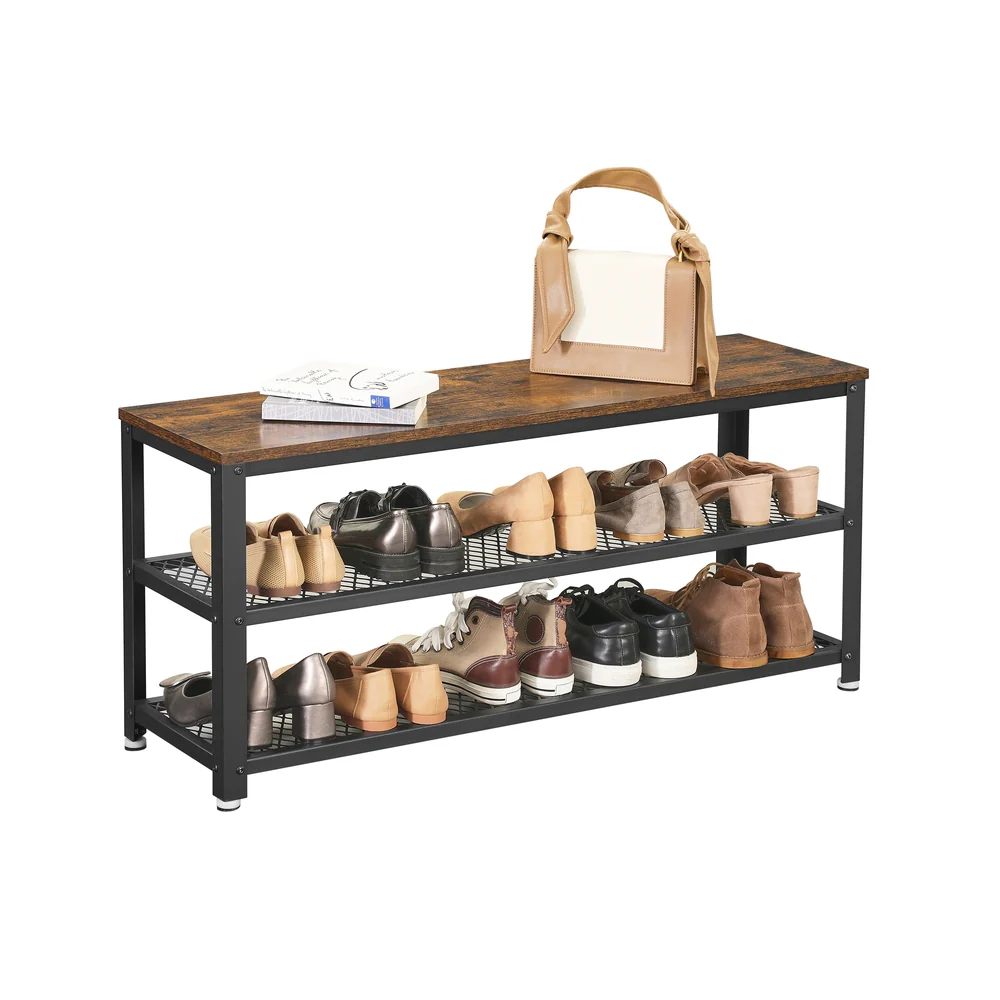 Schuhregal mit 2 Ablagen
