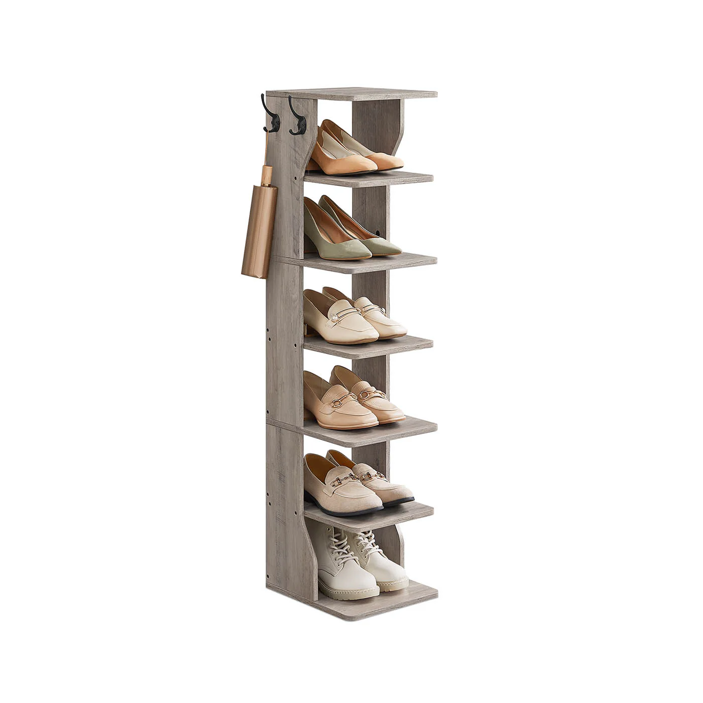 Schmales Schuhregal mit mehreren Ebenen platzsparend - Image 2