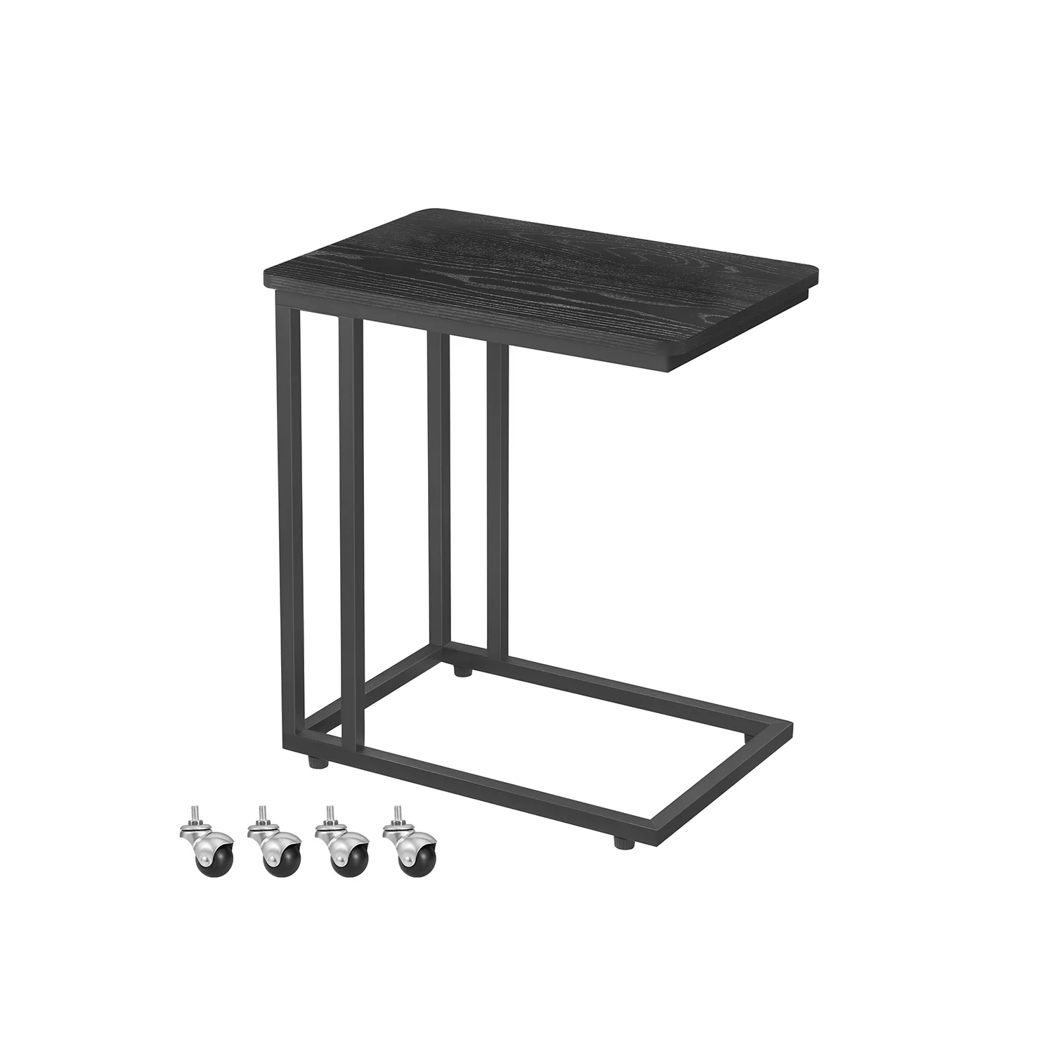 Beistelltisch mit Rollen C-Form Industrie-Design