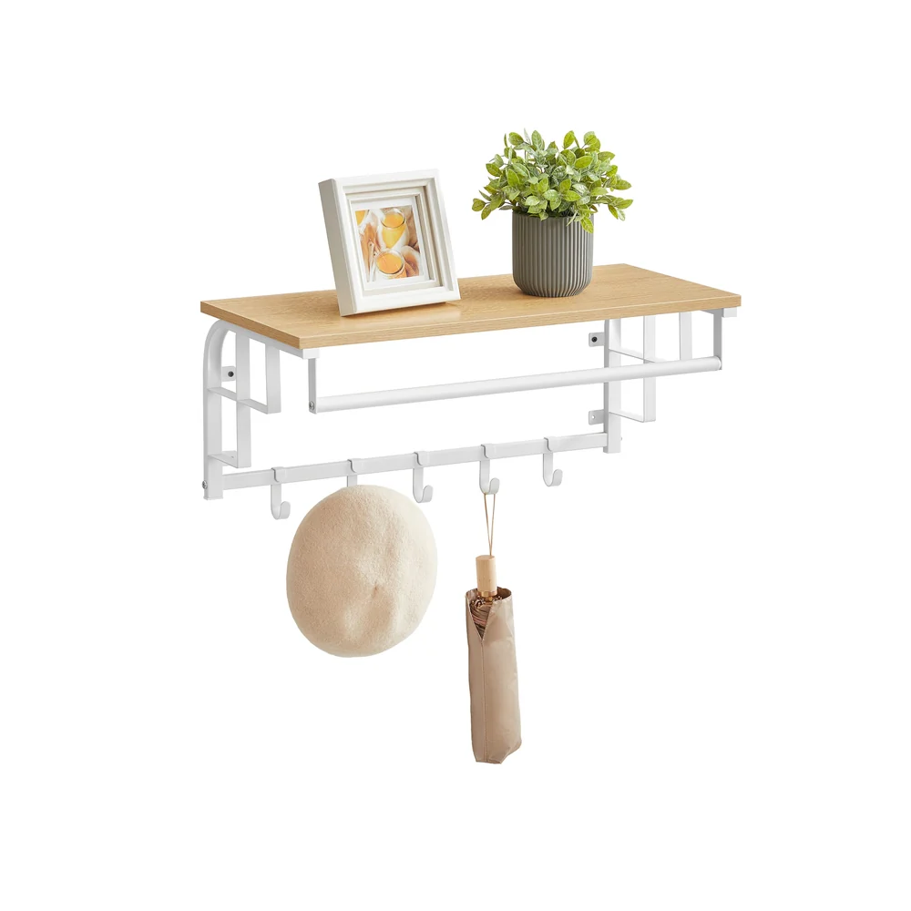 Wandregal mit 5 abnehmbaren Haken - Image 4