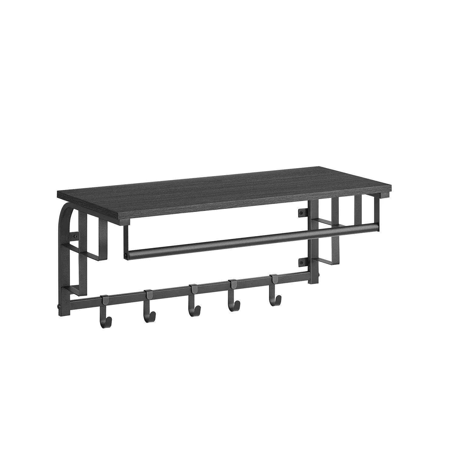Wandregal mit 5 abnehmbaren Haken - Image 5